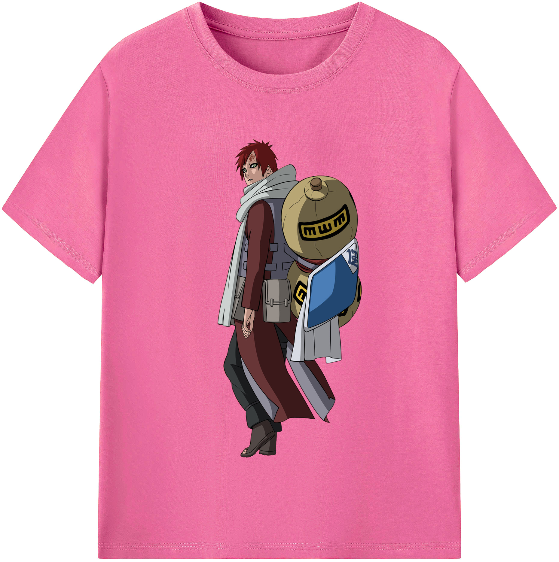 （画像用） NARUTO -ナルト- ガアラ Gaara レディースカジュアルプリントTシャツ（綿100％）